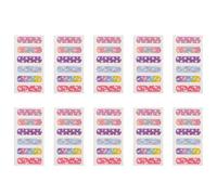 YARNOW 10 Sheets Cartoon Adhesive Bandages, Breathable Pe Material, Protecting Wounds and Does Not Hurt the Skin, Suitable for Outdoor Use, 6 Patches Per Sheet, 10 Sheets