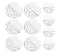 YARNOW 100 Pcs round Heat Shield Pad for Hair Extensions with Scale Markings, Pvc Circular Spacer Tool for Professional Salons and DIY Hair Extension Projects at Home