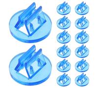 YARNOW 100pcs Blue Plastic Game Card Stands 0.8inch Small round Playing Card Holders for Board Games Business Display Desk Accessories for Office and Party Use