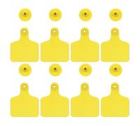 YARNOW 100pcs Cattle Ear Tags Blank Ear Tags Animal Identification Livestock for Sheep Pigs Cows Goats Yellow