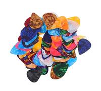 YARNOW 100pcs Celluloid Pick Ukulele Plectrums Plastic Plectrums for Ukulele Accessory Parts Guitar Picks for Guitar Electric Sparkle for Supply Random Color