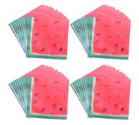 YARNOW 100pcs Disposable Watermelon Slice Dinner Napkins Made of Soft Paper, Vibrant Red Colour with Cute Fruit Theme, for Outdoor Summer Parties and Picnic Table Settings