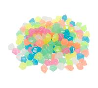 YARNOW 100pcs Luminous Resin Stones for Aquarium Fish Tank Landscaping, Small Colored Glowing Pebbles Decorative Gravel, Night Glow Bottom Stone for Aquatic Scene