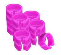 YARNOW 100pcs Poultry Leg Bands for Pet Birds Pigeon Supplies Plastic Rings Reusable Leg Tags As Small Poultry Feet Rings