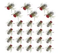 YARNOW 100pcs Realistic Plastic Fly for Halloween and April Fools Day Pranks Sturdy Reusable Fake Insect Decorations Compact Lightweight Bug Props for Scary Party Tricks and Fun