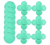 YARNOW 100pcs Saint Patrick's Day Shamrock Coins Plastic Decorative Tokens for Party Favors Irish Festival Celebration Accessories with Double Sided Clover Design