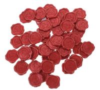 YARNOW 100pcs Self-Adhesive Wax Seal Stickers Vintage Embossed Envelope Sealing Labels for Invitations Birthday Party Wedding Favors Decorative Retro Stickers
