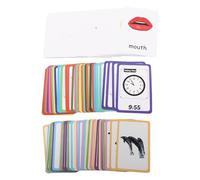 YARNOW 108Pcs Educational Flash Cards Set - Colorful Cognitive Learning Cards with Animals, Time, Body Parts - Early English Word Recognition Sensory for and Preschool