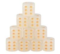 YARNOW 10Pcs 16Mm Noctilucent Round Corner Dice with Metallic Dots, Glow in the Dark Game Dice Set for Party Supplies and Bar Games