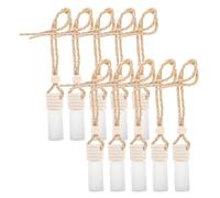 YARNOW 10pcs 5ml Glass Hanging Car Air Freshener Diffuser Bottles with Frosted Design for Essential Oil and Fragrance Use in Settings Including Home and Vehicle
