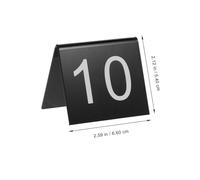 YARNOW 10Pcs Acrylic Evidence Number Markers for Crime Scene, Triangle Table Number Signs 1-10, Black Background White Text, Detective Clue Game Props for Party Decoration