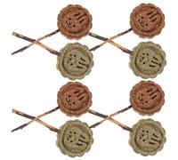 YARNOW 10pcs Assorted Color Lollipop-shaped Chew for Small Pets Guinea Pigs and Chinchillas, Plant and Wood Material Dental Health and Providing Delicious Treats for Rabbits