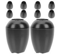 YARNOW 10pcs Black Silicone Earbud Tips for Earbuds Replacement, Small Soft Rubber Ear Covers, Easy to Clean and Auscultation, Suitable for Clinics and Homes