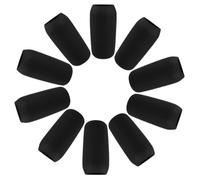 YARNOW 10pcs Black Silicone Leakproof Travel Bottle Covers Soft Elastic Sleeves for Lotion and Shampoo Bottles Reusable Leakproof Travel Toiletry Covers and Office Use