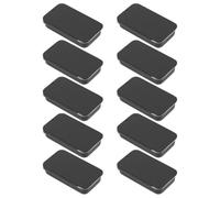 YARNOW 10pcs Black Tinplate Box with Sliding Lid, Portable Metal Tin Storage Boxes for Small Items, Pill, Gum, and Trinket Organiser, for Travel and Daily Use