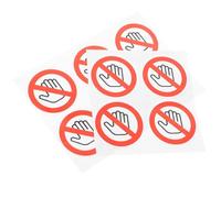 YARNOW 10pcs Do Not Touch Warning Sign Machine Warning Sign Self Adhesive Easy to Use Self-adhesive Ethylene Labels for Schools and Safety Scenes