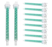 YARNOW 10Pcs Epoxy Mixing Nozzle Static Mix Tube Adhesive Cartridges Tips | Square Mixing Applicator Tip, Optimized for Epoxy Resin and Adhesives, Strong Chemical Resistance 1:1 Ratio