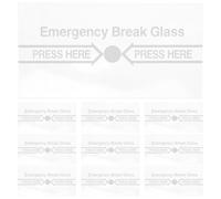 YARNOW 10Pcs Fire Alarm Manual Station Replacement Glass Break Sheet High-Temperature Resistant Compatible Fire Alarm Switch Cover for Emergency Use