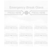 YARNOW 10pcs Fire Alarm Manual Switch Cover - Replacement Glass Pieces High Temperature Resistant Waterproof Emergency Fire Safety