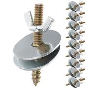 YARNOW 10pcs Fixing Screw Kits Bird Perch Fitting Screws Metal Nuts Washers for Breeding Stand and Pet Cage Accessories Silver Super Compressive Resistance and Not Easy to Deformation