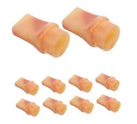 YARNOW 10pcs Flute Mouthpiece Replacement for Hulusi and Bawu Simulated Jade Texture Flat Mouthpieces Diameter Durable Musical Instrument Accessories for Beginners and Adults