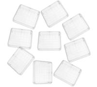 YARNOW 10pcs Laboratory Petri Dishes with Lids Square Ps Containers for Microbiology, Plant Growth, School and University Science Projects, 10x10cm,