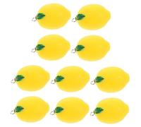 YARNOW 10pcs Lemon Charms Imitation Fruit Pendants for DIY Crafts Keychains Bracelets Necklaces Cute Yellow Food Charms for Jewelry Making Travel Friendly and Versatile Design