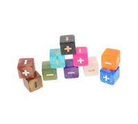 YARNOW 10Pcs Math Teaching Dice Plus Minus Sign Educational for Preschool Classroom Learning Safe Rounded Edges Math Computing Game Random Color