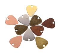 YARNOW 10pcs Metal Guitar Picks for Electric Acoustic Guitars Smooth Surface Thumb Picks Gold Silver Antique Bronze and Rose Gold Lightweight Durable for String Instruments