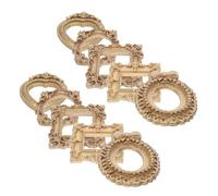 YARNOW 10pcs Miniature Vintage Picture Frames in Golden Resin, Sturdy and Elegant Small Decorative Frames for Wedding Tables and Art Crafts, for Wall Decor and Christmas Dollhouse