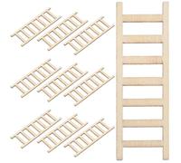 YARNOW 10pcs Miniature Wooden Step Ladder Dollhouse Decor Small DIY Craft Model Accessory for Micro Landscape Photography and Dollhouse Accessories