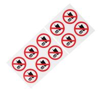 YARNOW 10pcs No Eating No Drinking Signs Stickers for Workshop and Factory Environments, Self-adhesive Vinyl Strong Adhesive, Easy to Apply round Safety Warning Decals