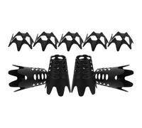 YARNOW 10pcs Portable Reusable Black Plastic Golf Tees for Golf Balls Made of Sturdy Polypropylene Lightweight Design for Simulator Practice and On-course Use