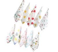 YARNOW 10pcs Pure Cotton Baby Washcloths 30x30cm with 6-Layer Muslin Fabric, Thick and Sturdy Design Featuring Concave and Convex Seersucker Pattern, Soft and Convenient for Style