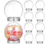 YARNOW 10pcs Reusable Lightbulb Shape Candy Bottles 270ml Capacity with Screw Cap, Safe for Drinking for Christmas Place Setting Decorations or Party Favors