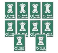 YARNOW 10pcs Self-Adhesive Green Waste Sorting Stickers High Visual Impact for Walls and Other Surfaces, Creative Rubbish Recycling Decals for Encouraging Community Participation