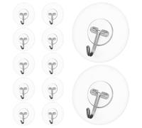 YARNOW 10pcs Self Adhesive Wall Hooks Clothes Hooks Simple Style Plastic and Stainless Steel Wall Mounted Installation for Decorating Your Home