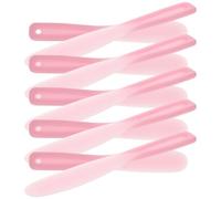YARNOW 10pcs Silicone Makeup Spatula for Professional Beauty Shop Use, Versatile Cosmetic Tool for Mixing Nail Polish and Face Masks, Pink Cosmetic Plate Mixer and Makeup Stirring Spatula