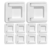 YARNOW 10pcs Sliding Cabinet Door Lock with Safety Feature Abs Material Easy Installation White Window Stoppers for Sliding Windows Suitable for Household Doors