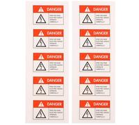 YARNOW 10pcs Warning Sticker Set Electric Safety Sign Self-adhesive Paper Stickers with Large Font Text for Household Use