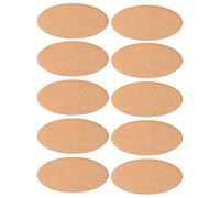 YARNOW 10Pcs Wooden Oval Cutouts DIY Wood Slices Natural Wood Ornaments for Crafts Polished Surfaces Suitable for Writing Holiday Decorations