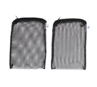 YARNOW 10pcs Zipper Filtering Bag Fine Hole Filter Bag Storage Media Easy Cleaning Polyester Black Mesh Pouch for Fish Tank Filtration Materials