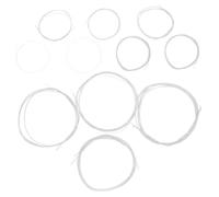 YARNOW 11pcs Silver-plated Nylon Strings for Turkish Oud Set Alloy Rust Coating High Tension Oud Performance Strings for Bright Articulate Tone for Acoustic Replacement Parts