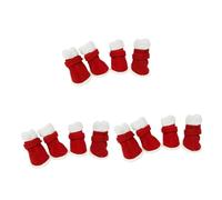 YARNOW 12 Pcs Pet Dog Winter Boots Slip Shoes Protect Paws From Cold and Sharp Objects Red Suitable for Outdoor Walking and Rainy Weather