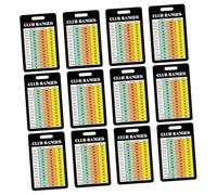 YARNOW 12 Sheet Golf Score Counters and Distance Chart Durable Cards with Font for Sunlight Portable for Easy Carrying for All Skill Levels