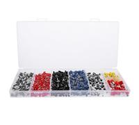 YARNOW 1200pcs Ferrule Crimping Set Wire Ends Terminals, Pvc Pre-insulated Electric Wire Terminals with Case, for Batteries and Household Components with Pin, Wiring Projects