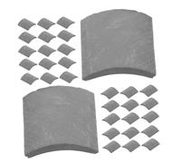 YARNOW 120pcs Scale DIY Clay Bricks Model Building Set for Dollhouse Garden Landscaping Creative Craft Accessories for Kitchen Diorama