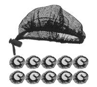 YARNOW 12pcs ballet bun hair net black polyester bun holders designed for nurses and dancers, classic simple style for various occasions