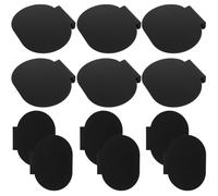 YARNOW 12pcs Black Chalkboard Clips for Basket and Shelf, Lightweight Pp Price Tag Label Holders, Easy to Write and Erase, for Storage Bins and Merchandise Signs