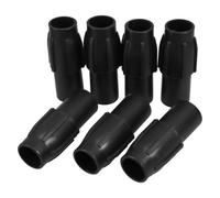 YARNOW 12pcs Broom Handle Pole Part Tube Clamp for 22/19mm and 25/22mm Poles, Black Plastic, Adjustable Locking Connector for Mop and Broom Extension Rods, Offices and Public Spaces